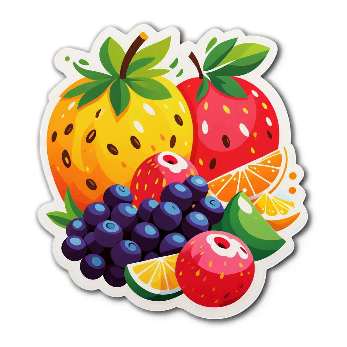 Fruit sticker design