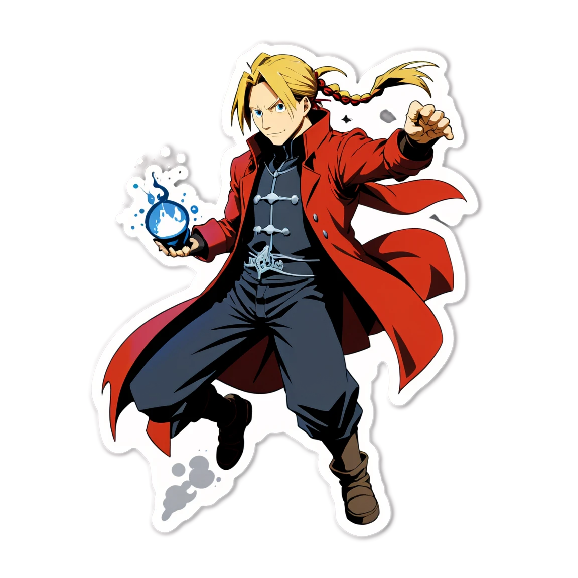 Fullmetal Alchemist sticker, Edward Elric performing alchemy