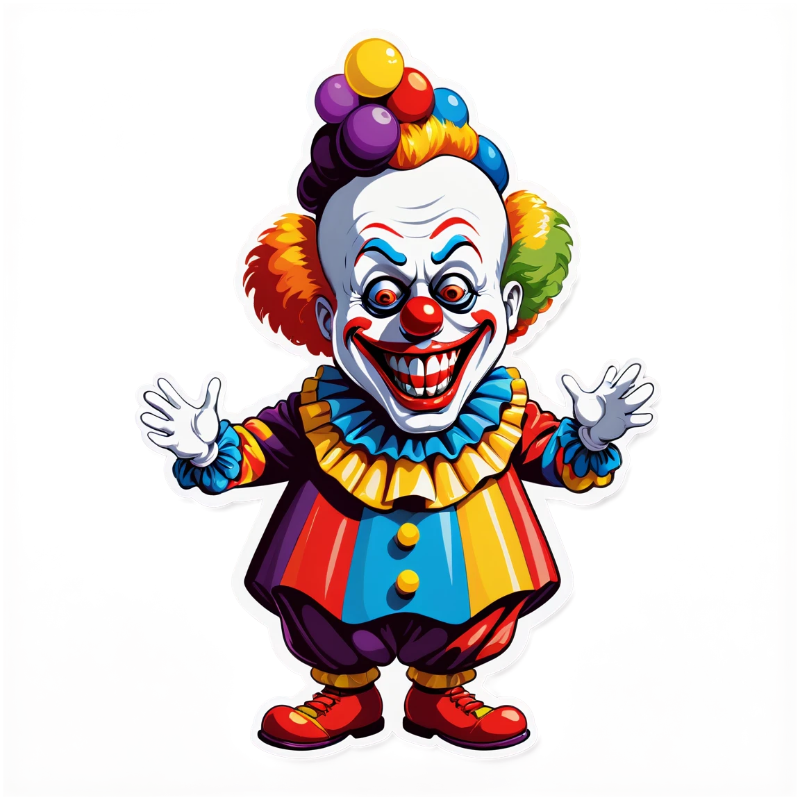 Funny in a clown costume