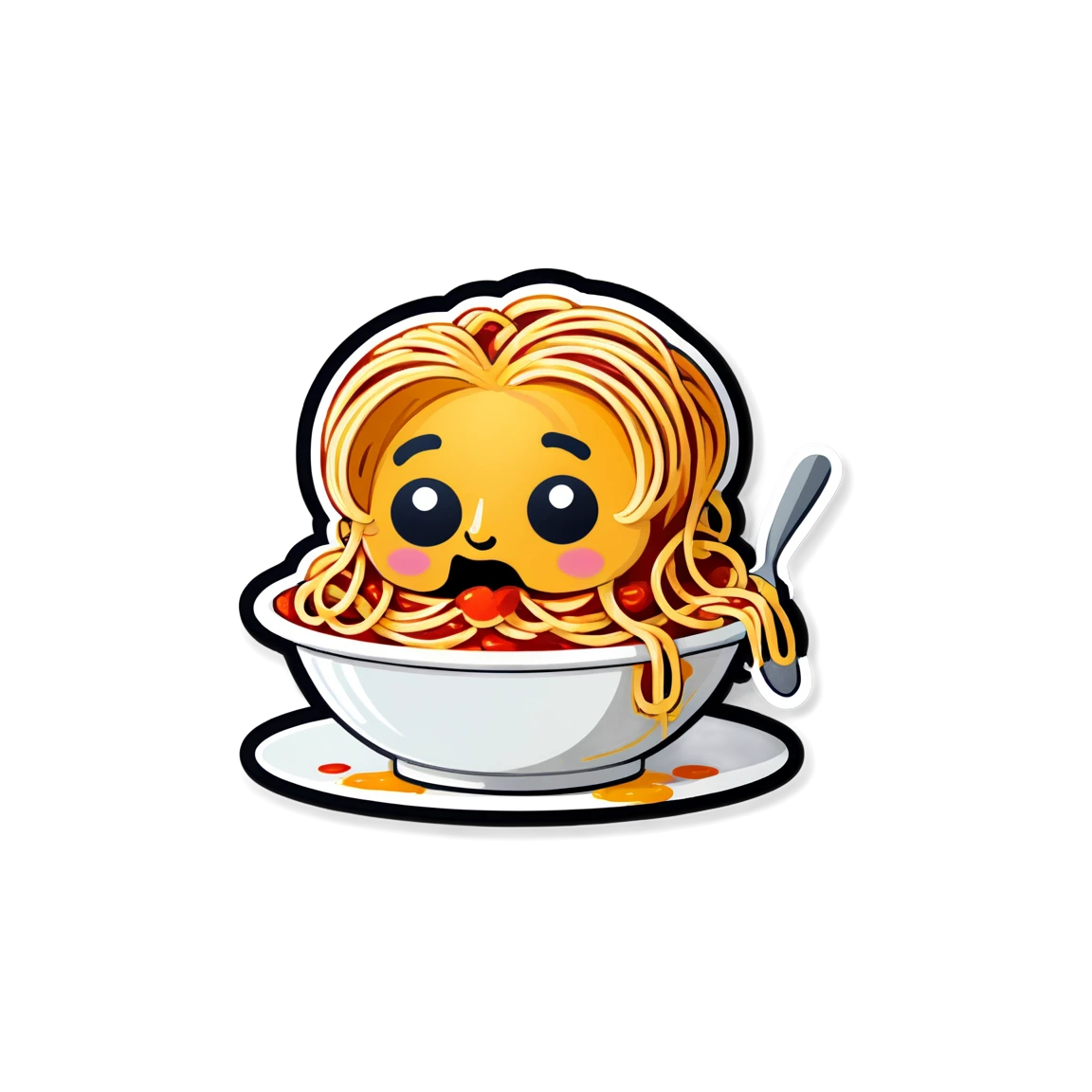 Funny while eating spaghetti