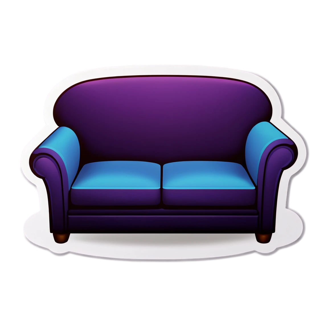 Modern sofa, furniture sticker