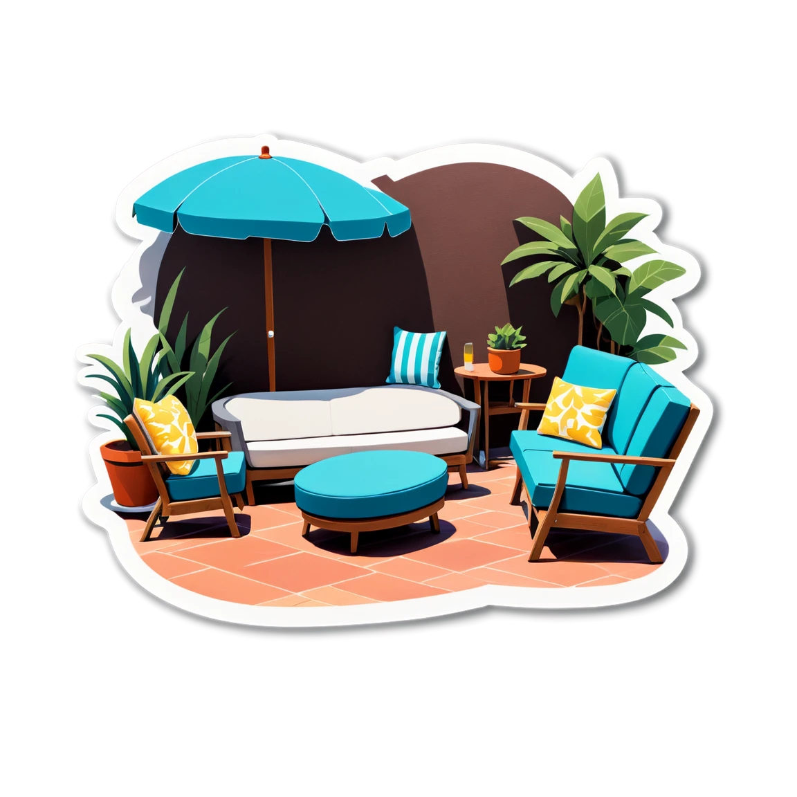 Outdoor patio, furniture sticker