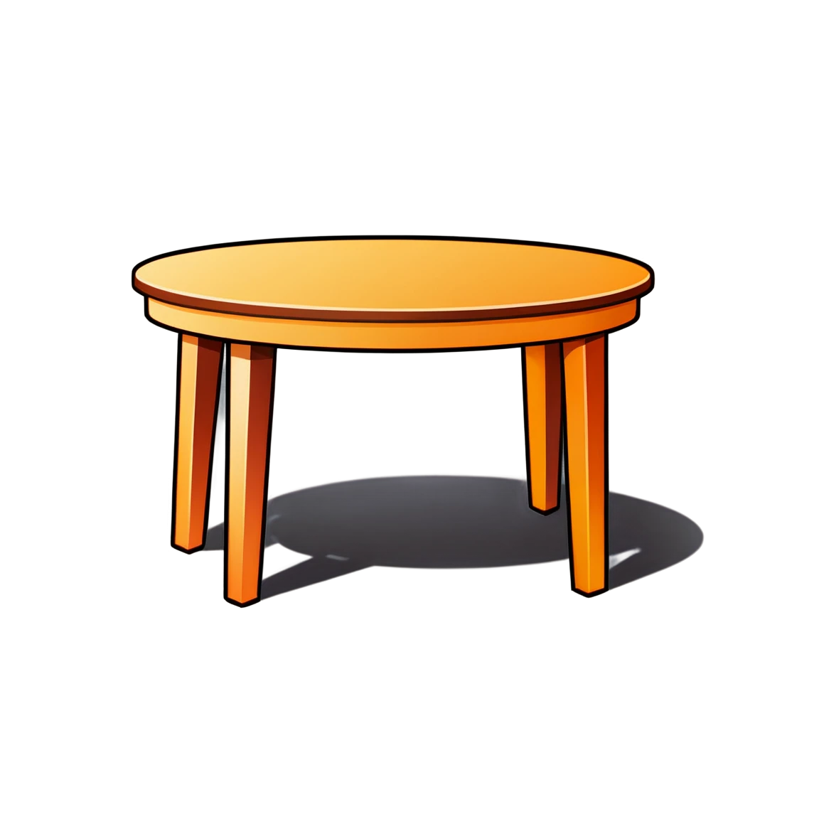 Wooden table, furniture sticker