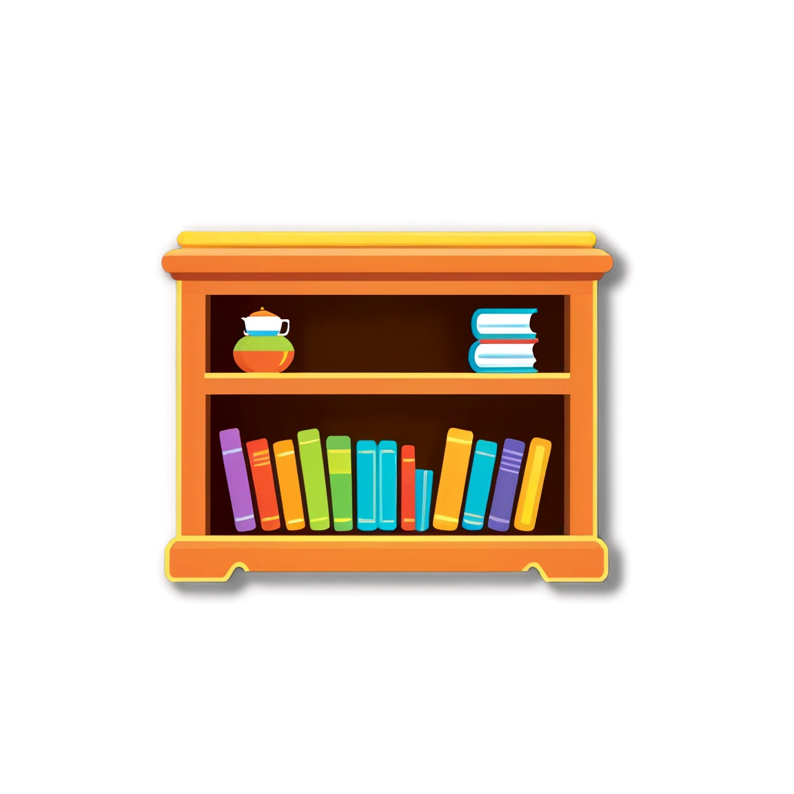 Bookshelf, furniture sticker