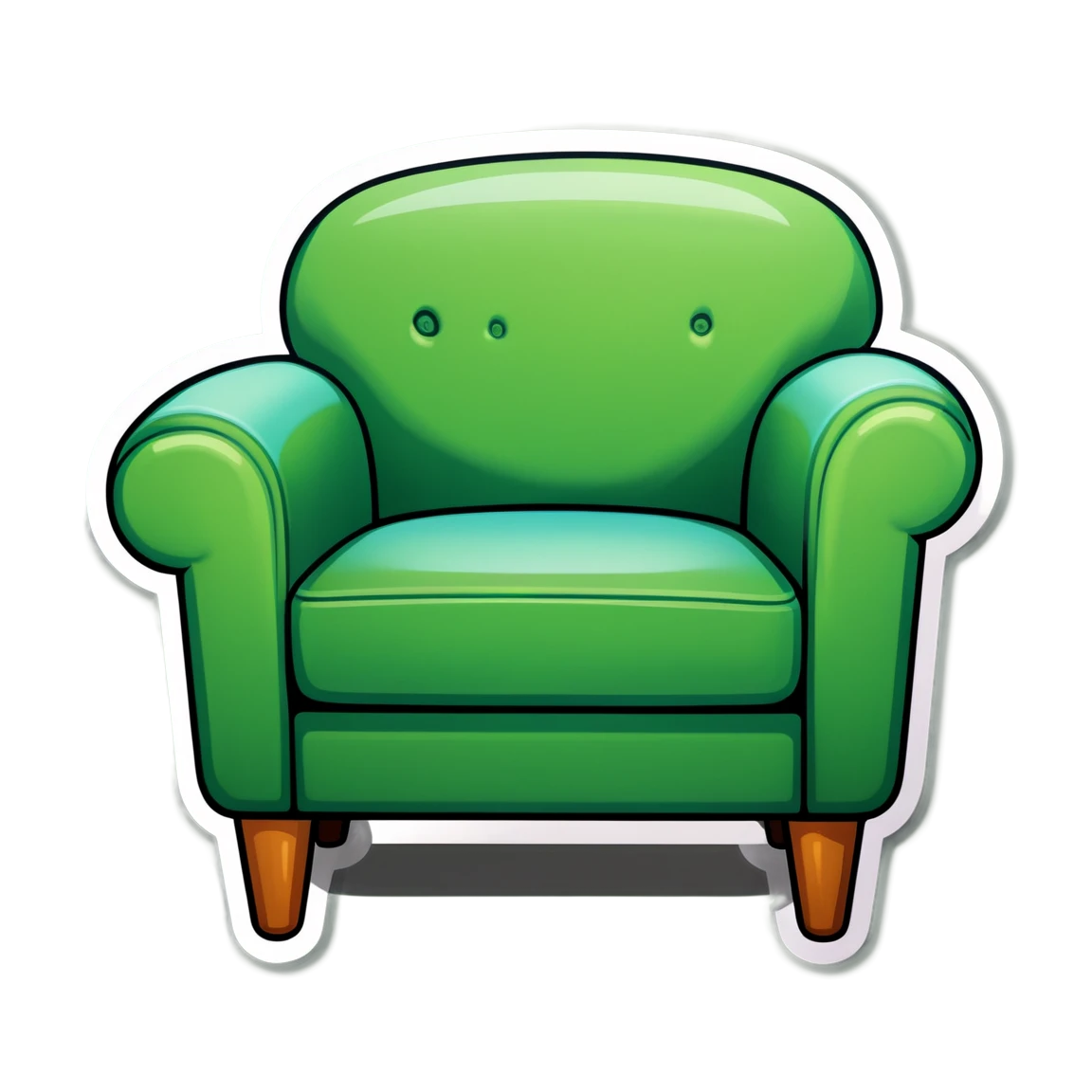 Cozy armchair, furniture sticker