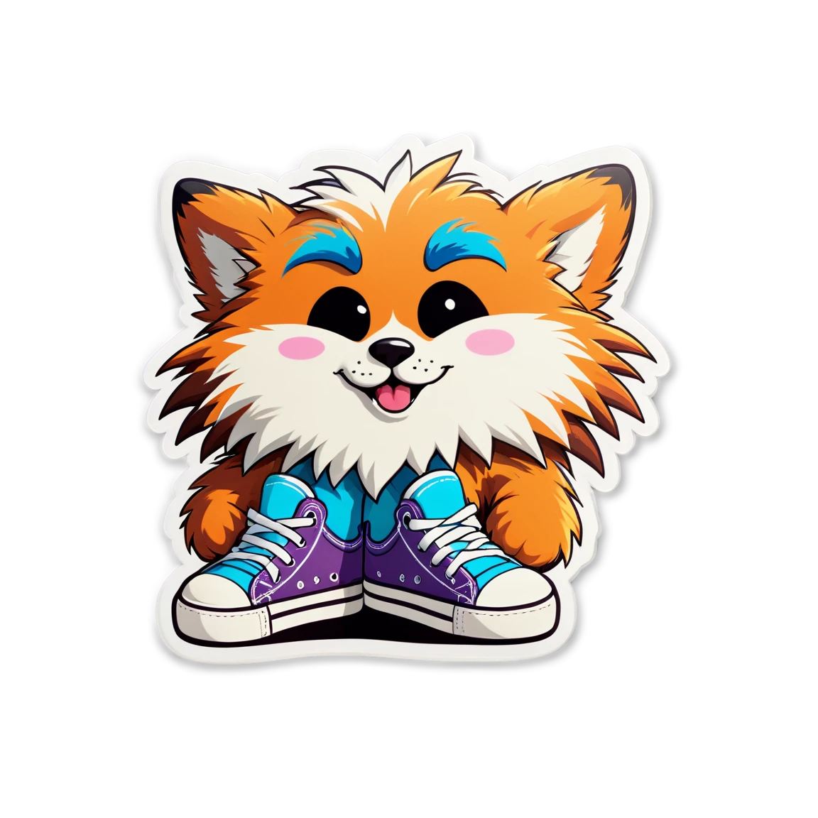 Furry sticker wearing sneakers