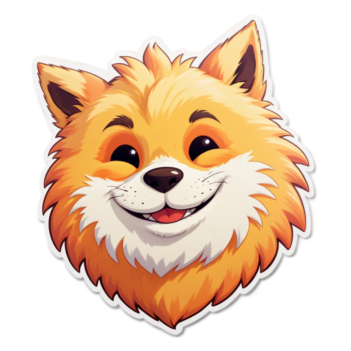 Furry sticker smiling