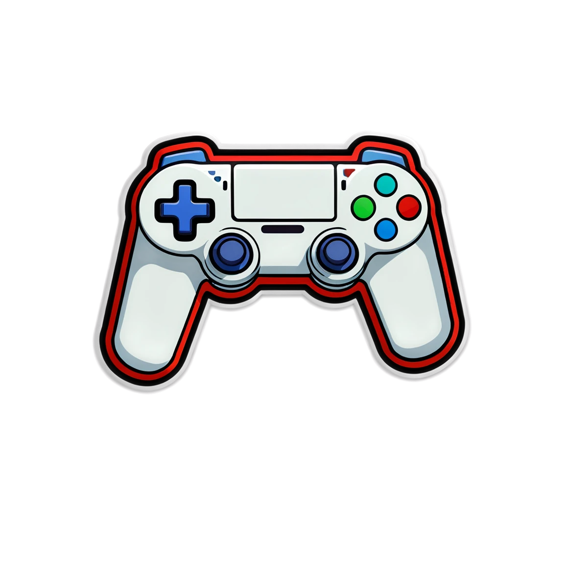 Gaming sticker, playing a console