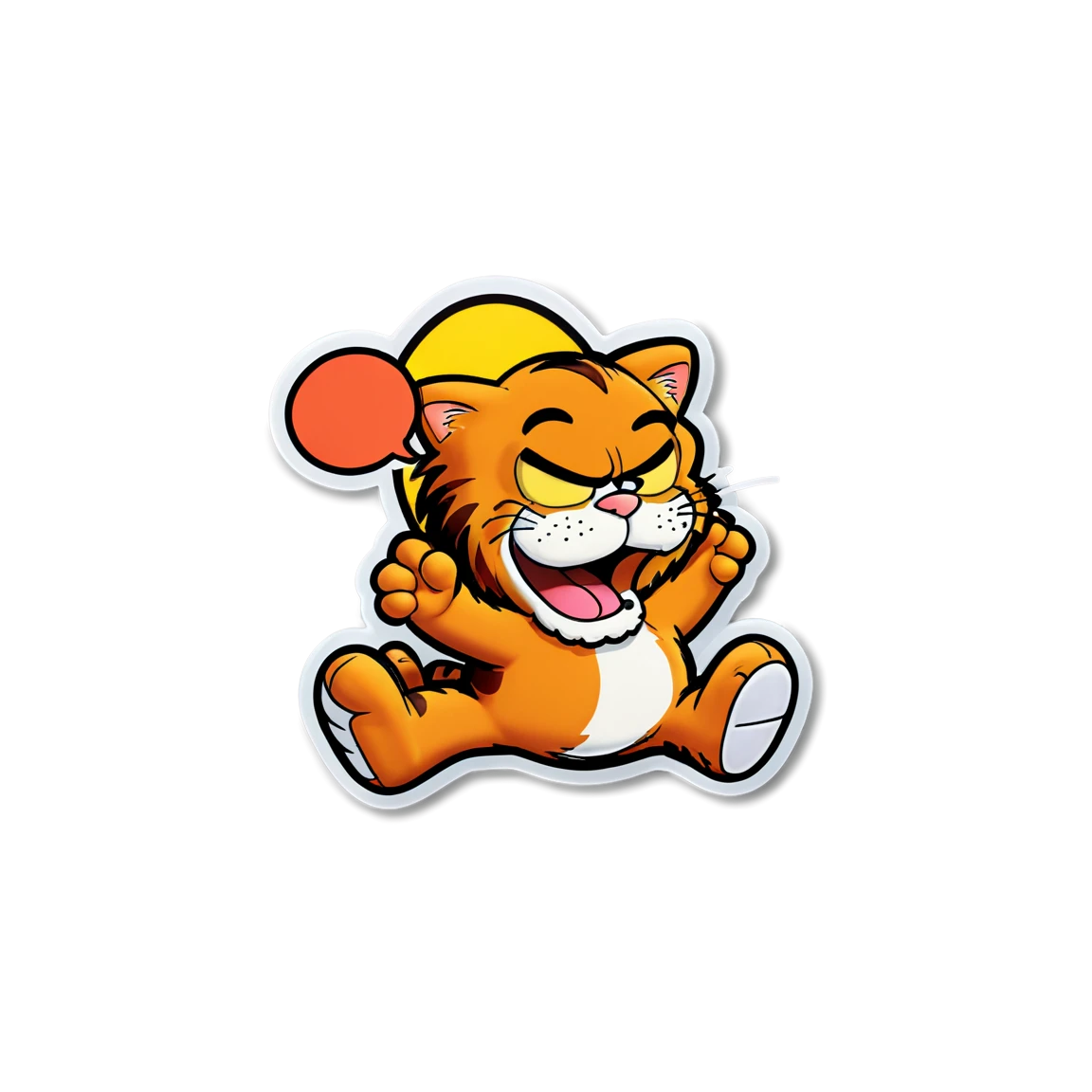 Garfield poking fun at Jon, Garfield sticker