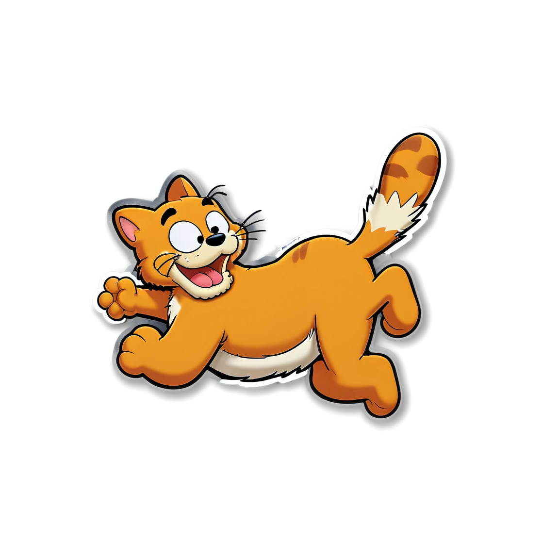 Garfield chasing Odie, Garfield sticker