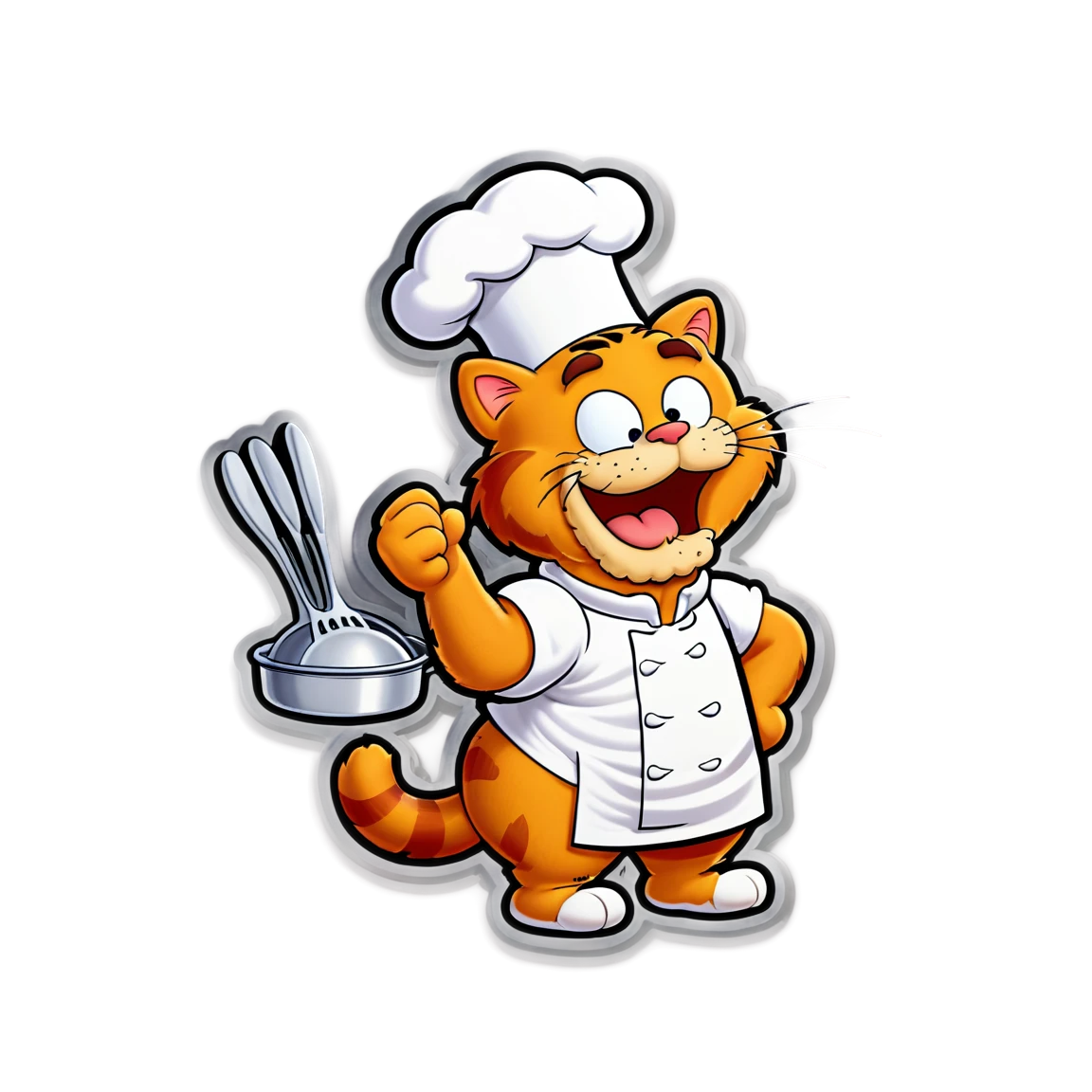 Garfield in the kitchen, Garfield sticker