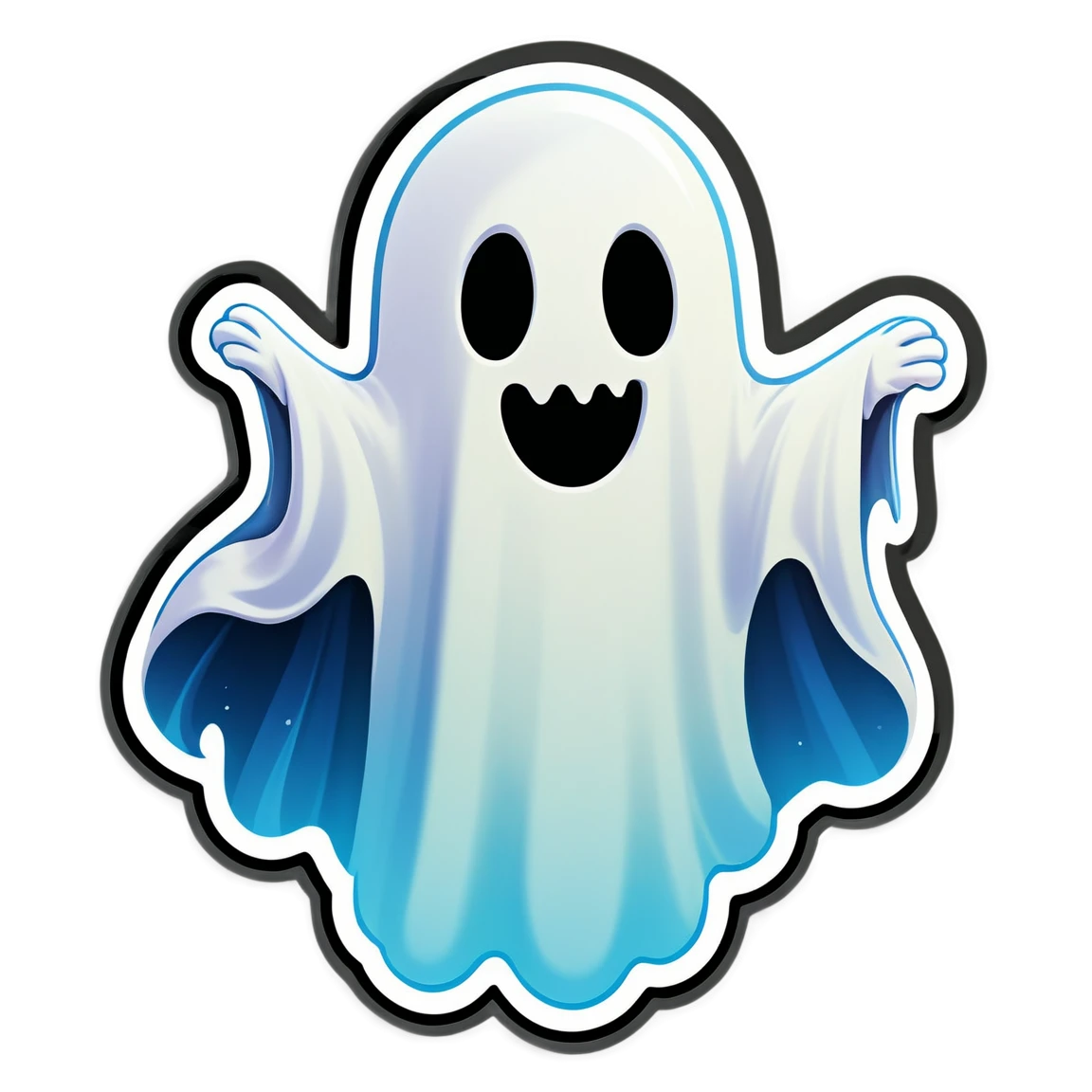 Glowing ghost, ghost sticker