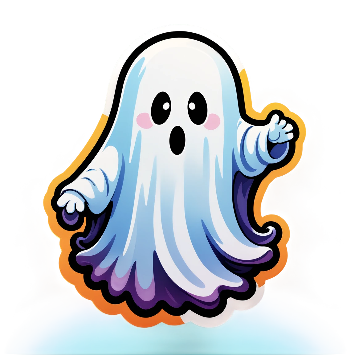 Cute ghost, ghost sticker