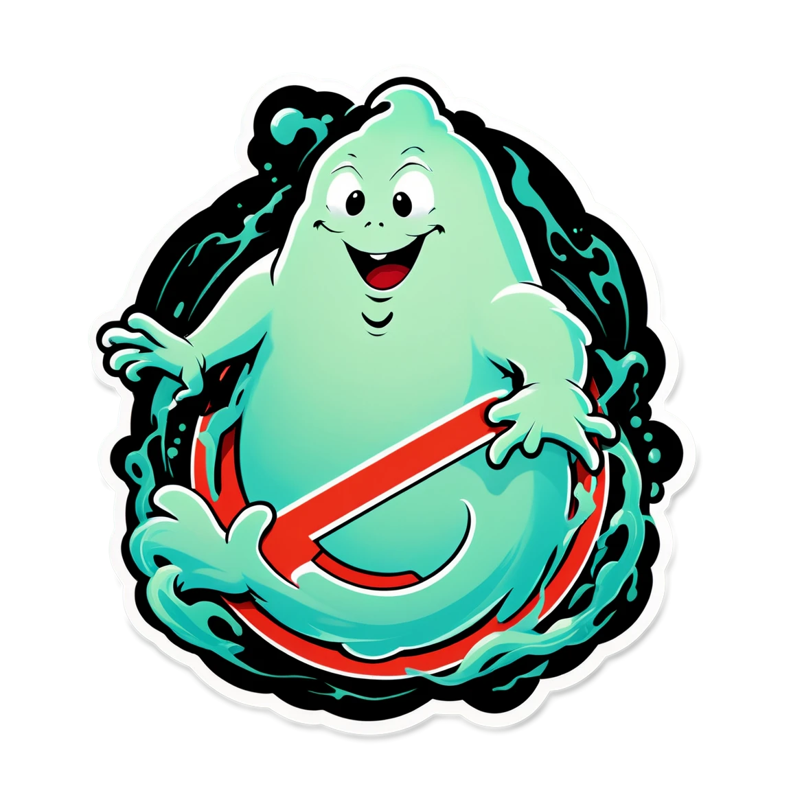 Ghostbusters catching a ghost, Ghostbusters sticker