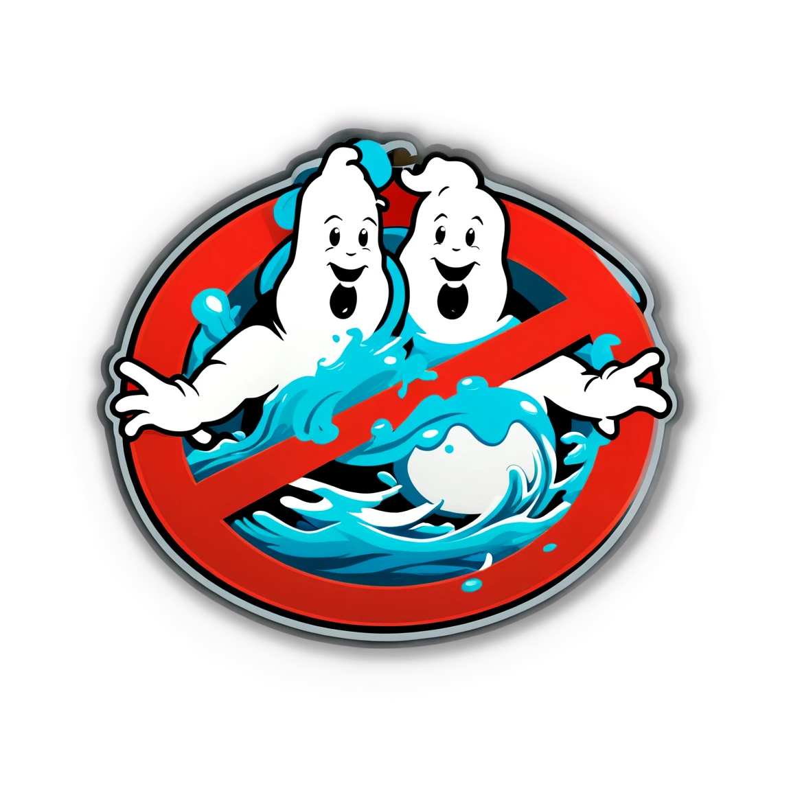 Ghostbusters crossing streams, Ghostbusters sticker