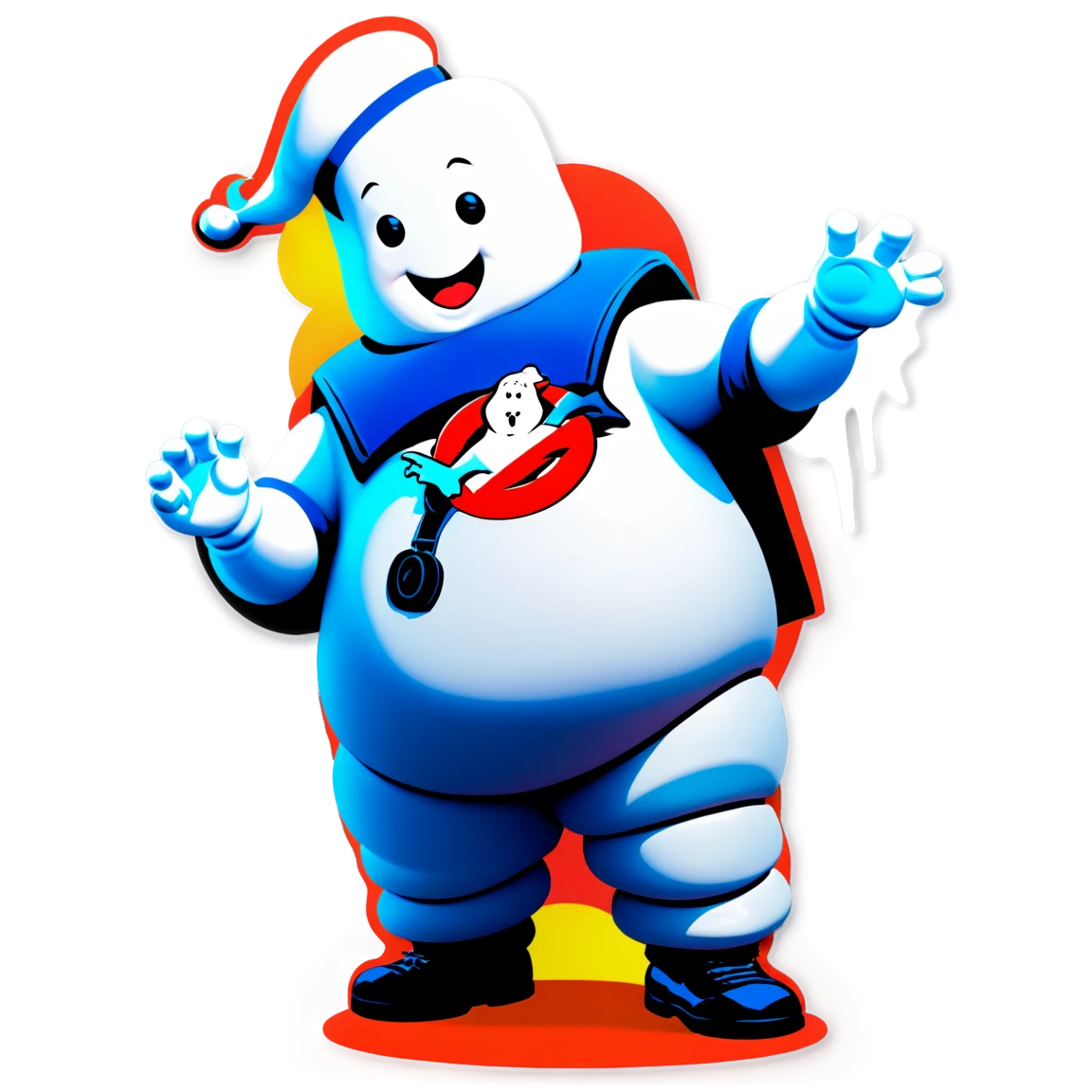 Ghostbusters with Stay Puft Marshmallow Man, Ghostbusters sticker