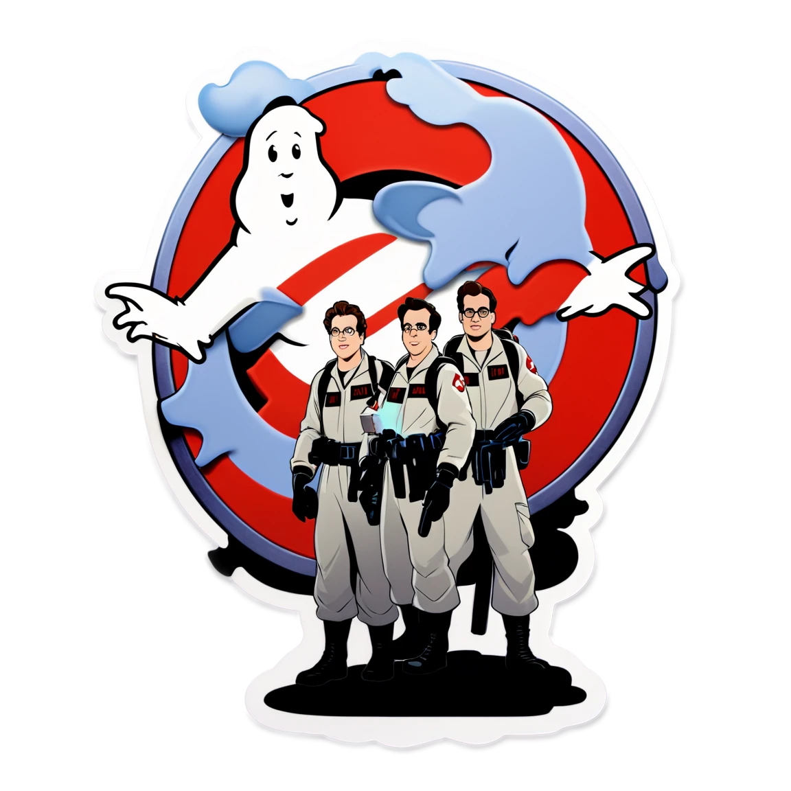 Ghostbusters wearing uniform, Ghostbusters sticker