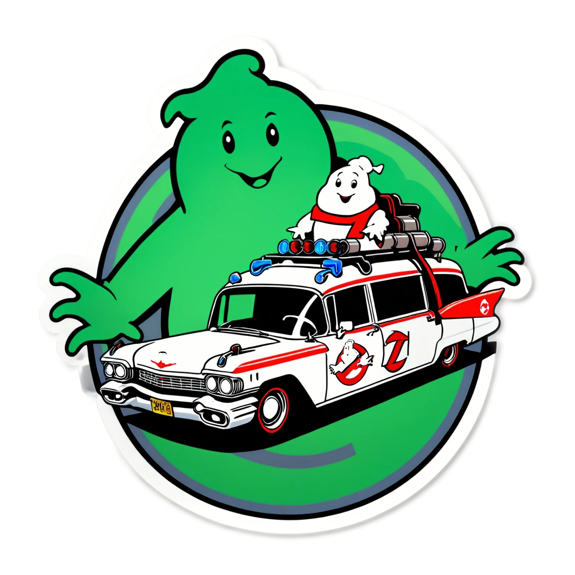 Ghostbusters in Ecto-1, Ghostbusters sticker