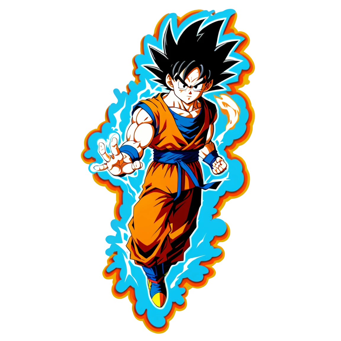 Goku Kamehameha, anime sticker, Goku sticker