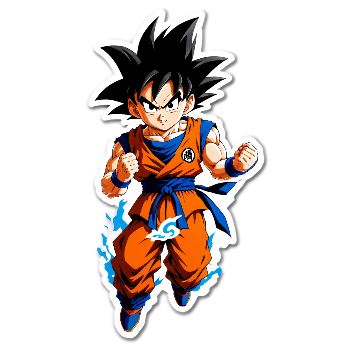 Goku flying, anime sticker, Goku sticker