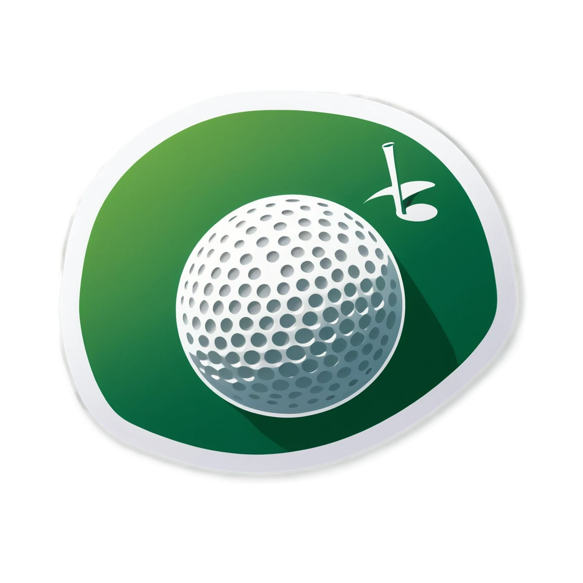 Golf putting on green sticker