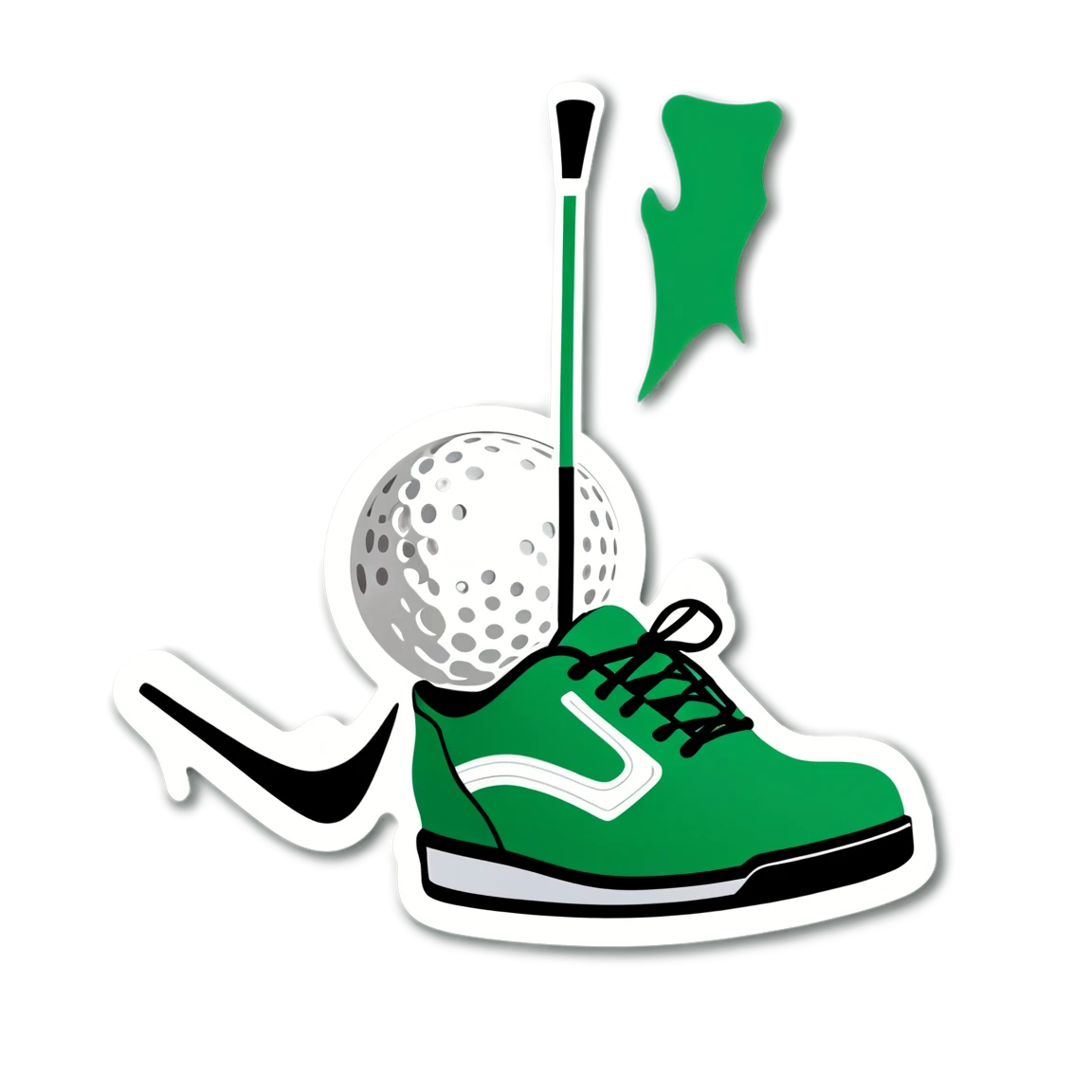 Golf wearing golf shoes sticker