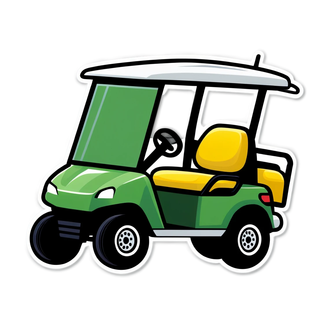 Golf cart driving, golf cart sticker