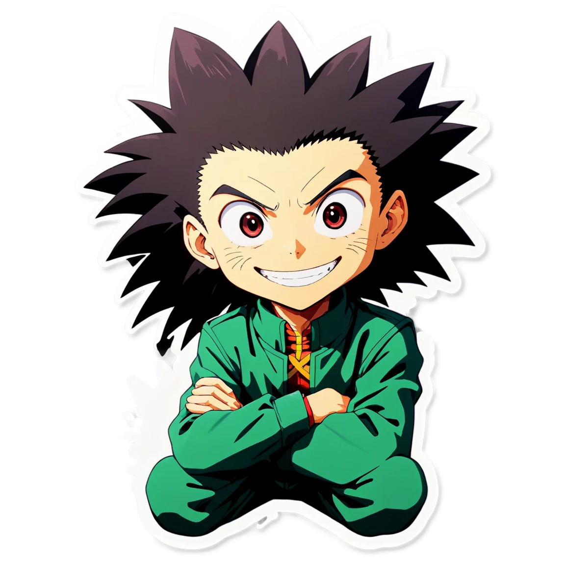 Gon in fighting stance, Gon sticker