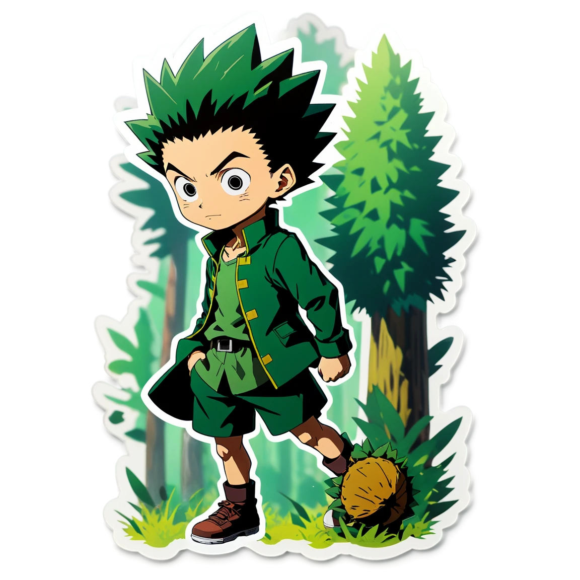 Gon with determination, Gon sticker