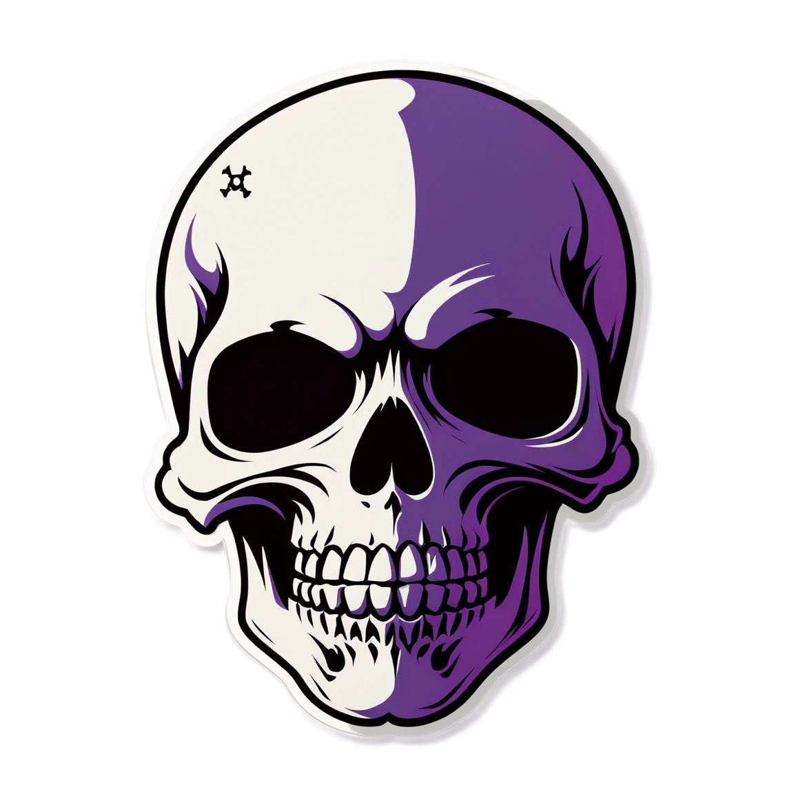 Gothic sticker with skull