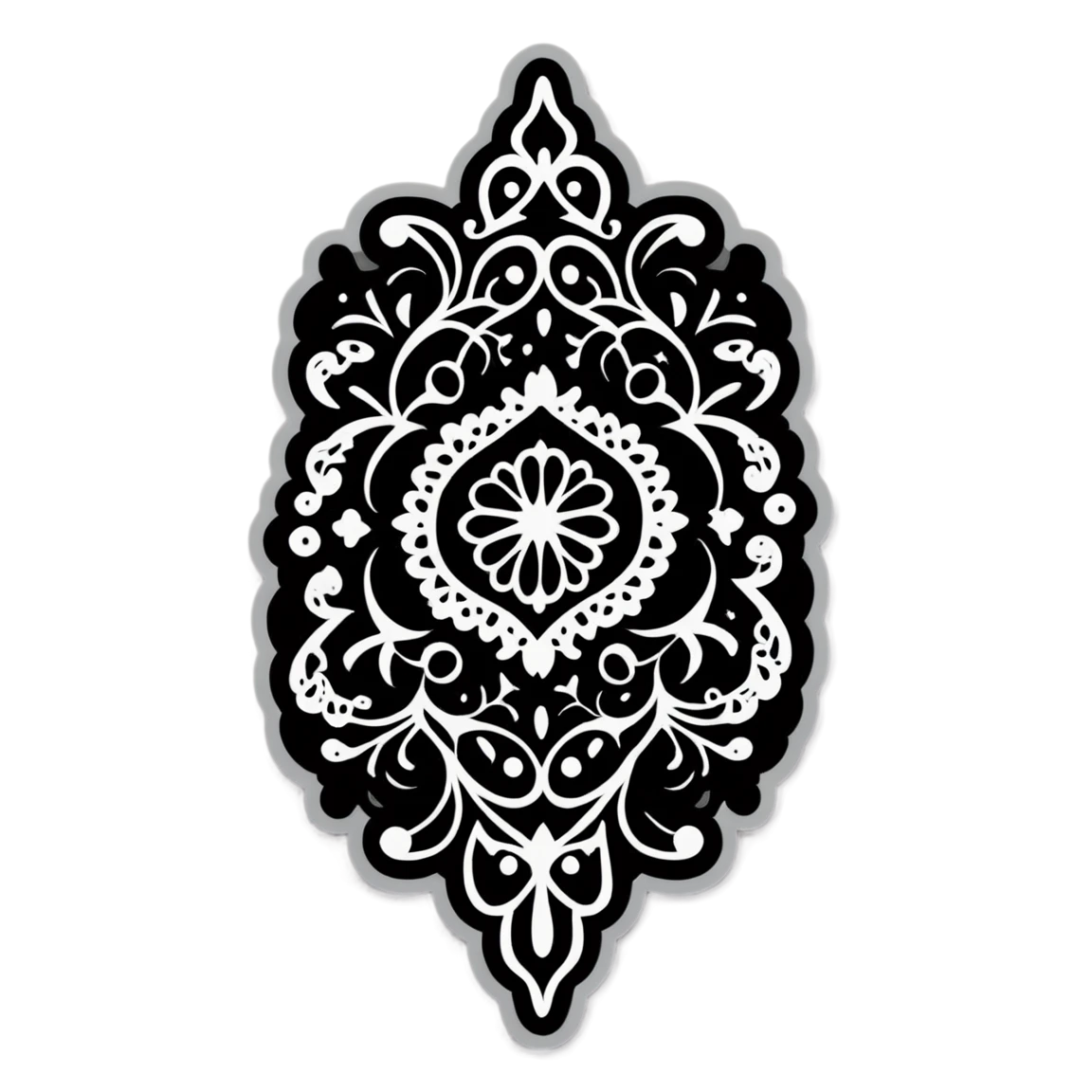 Gothic sticker wearing lace