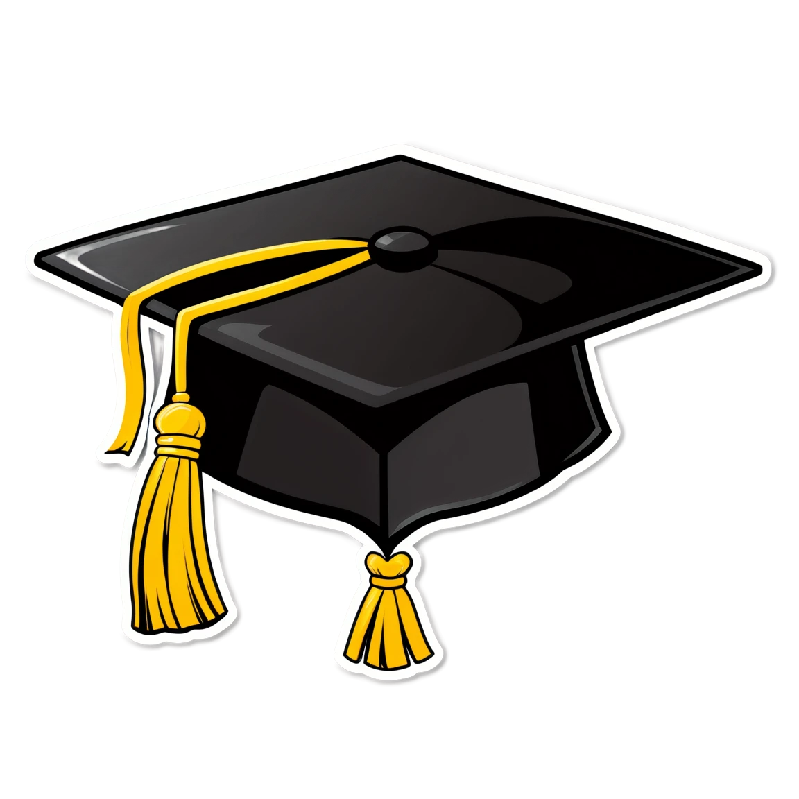 Graduation cap with tassel, graduation cap sticker