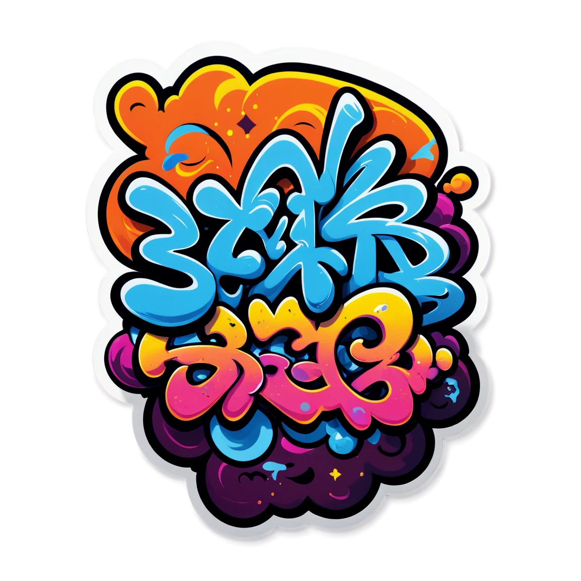 Abstract graffiti art, graffiti sticker