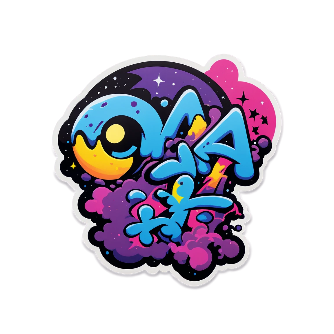 Abstract graffiti art, graffiti sticker