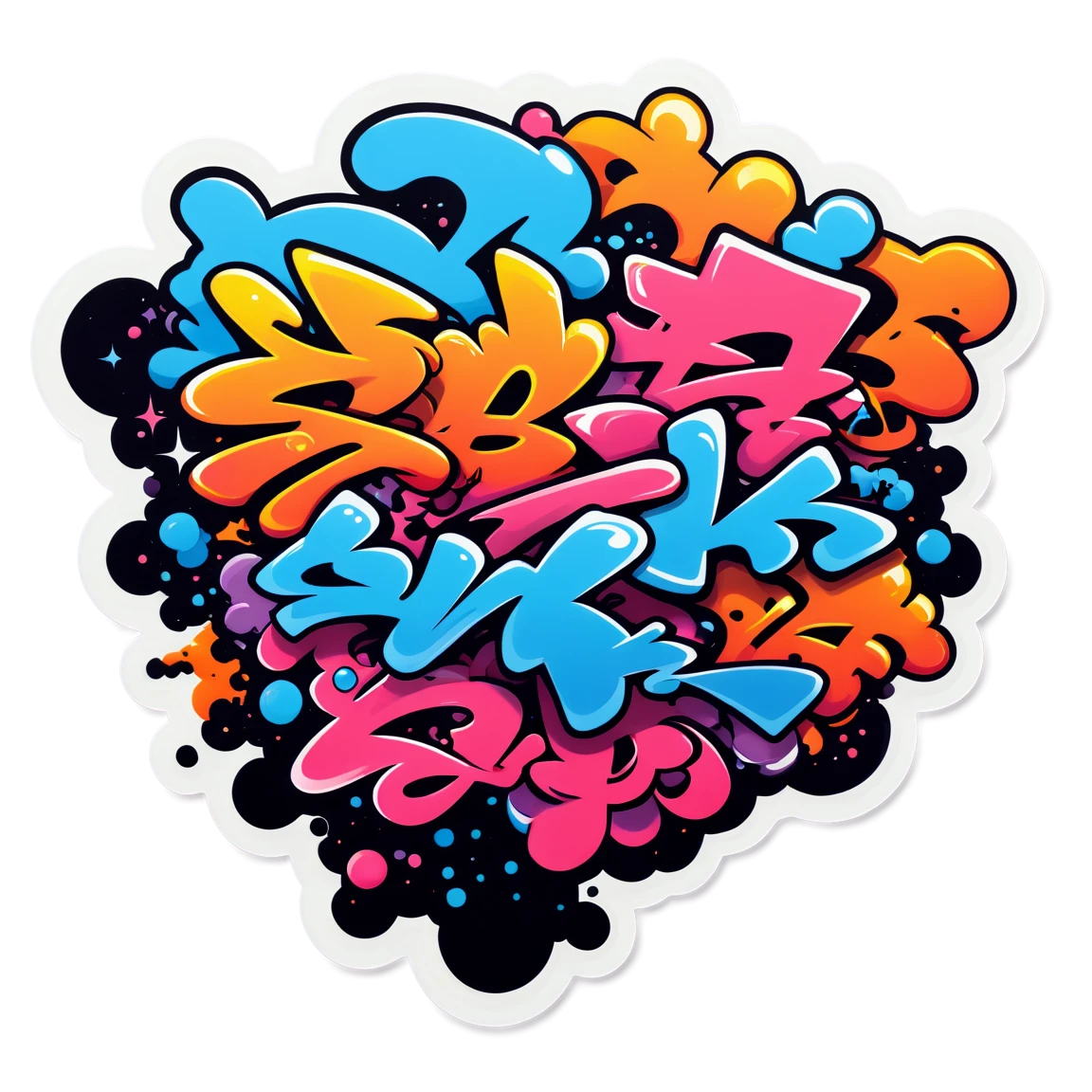 Abstract graffiti art, graffiti sticker