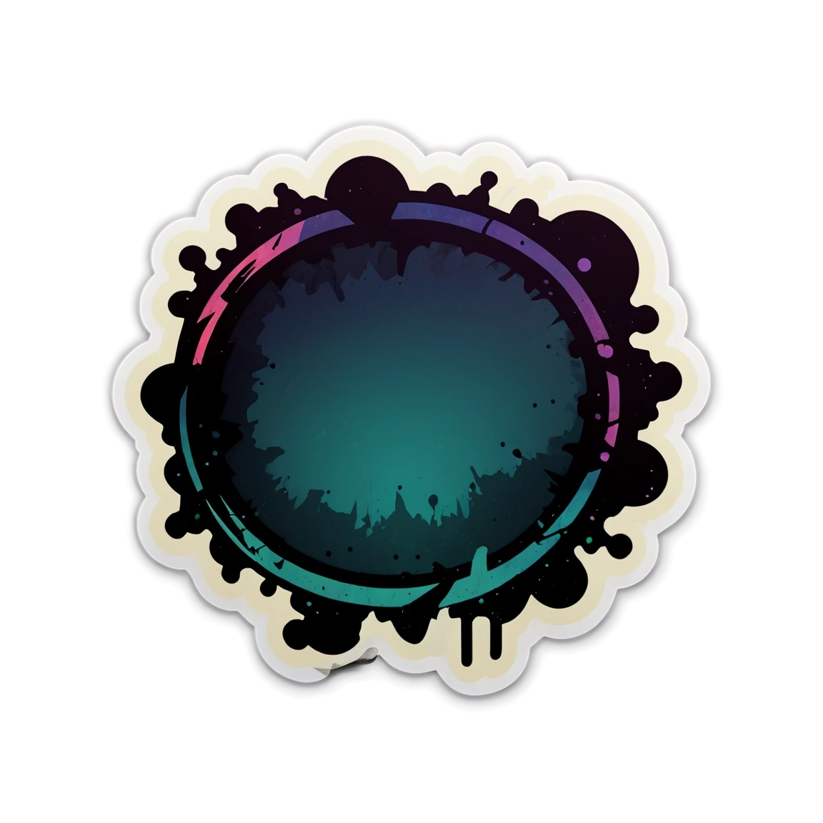 Grunge sticker with moody lighting