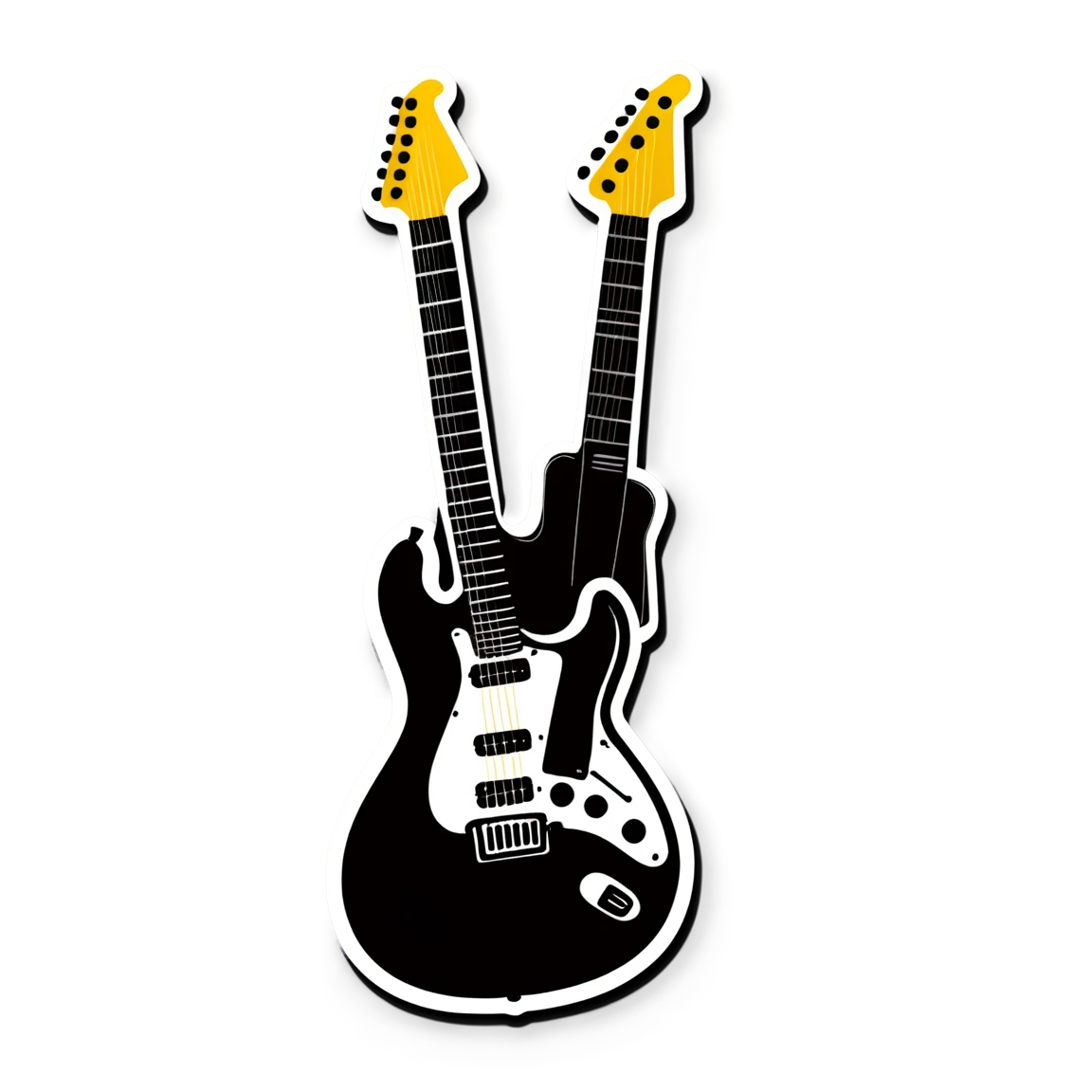 Punk rock guitar sticker