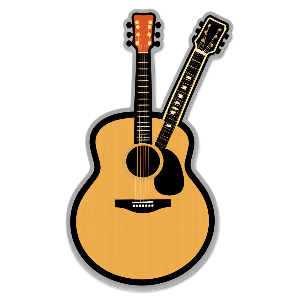 Acoustic guitar sticker