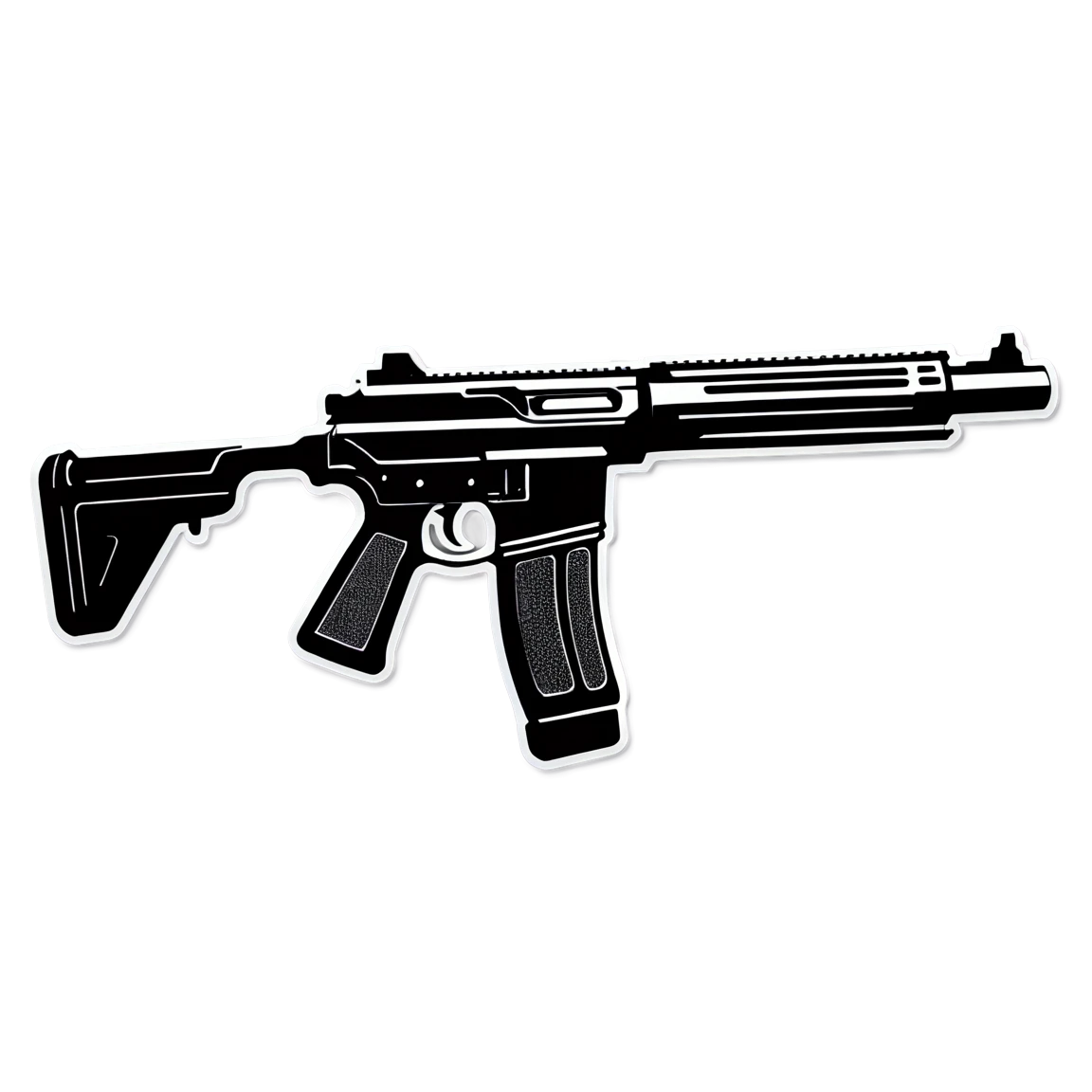 Gun sticker with a metallic finish