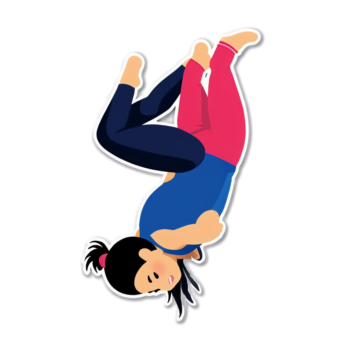 Gymnastics doing a backflip, gymnastics sticker, athlete sticker