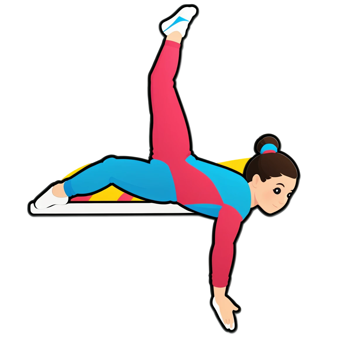 Gymnastics on parallel bars, gymnastics sticker, athlete sticker