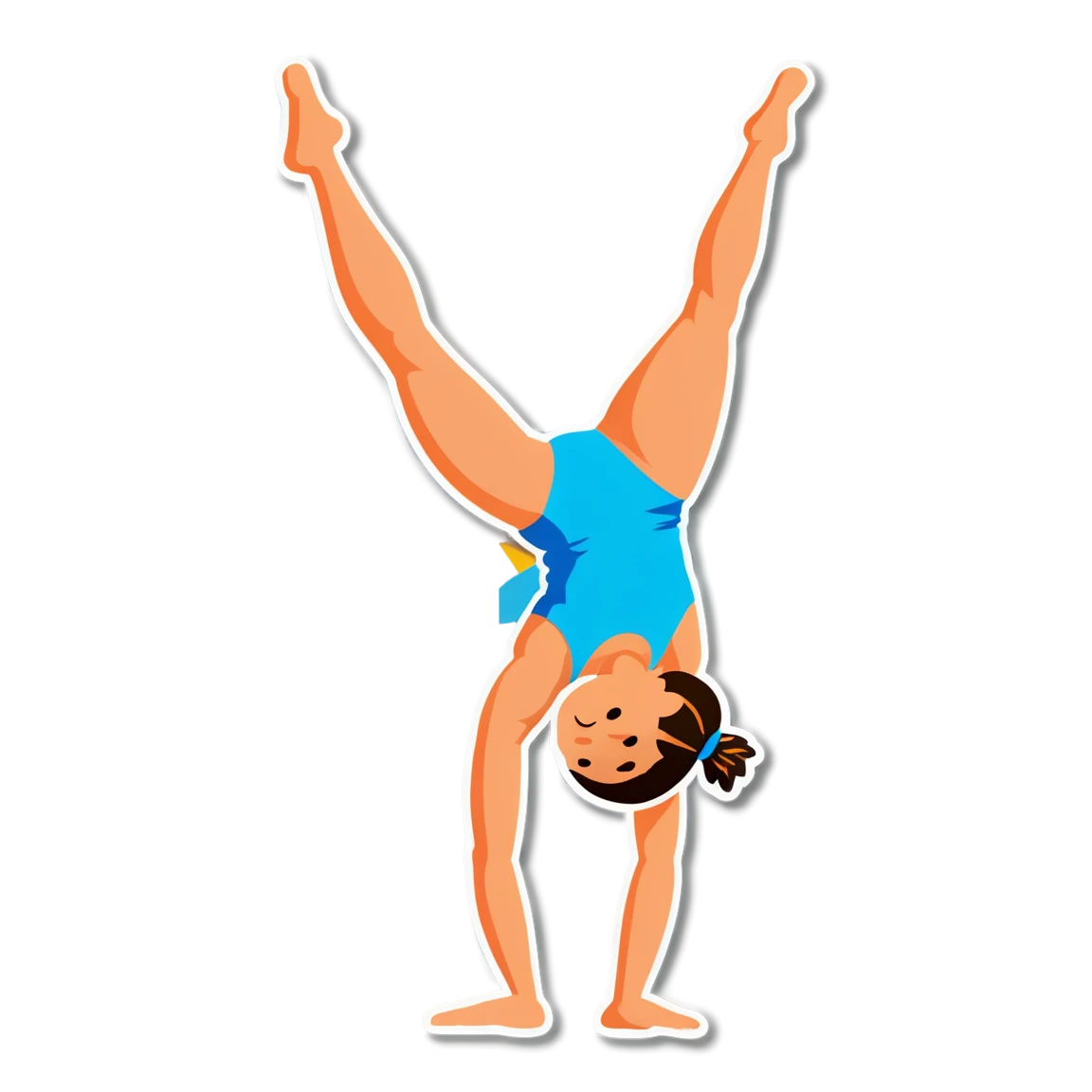 Gymnastics doing a cartwheel, gymnastics sticker, athlete sticker