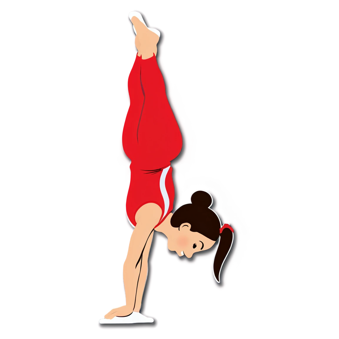 Gymnastics doing a somersault, gymnastics sticker, athlete sticker