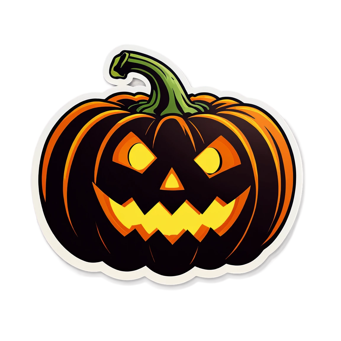 Halloween pumpkin, scary season sticker, halloween sticker