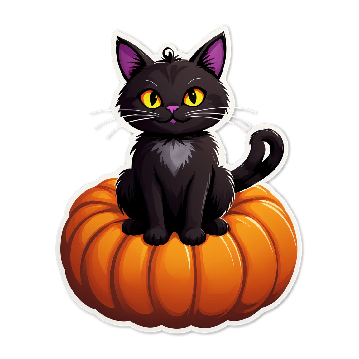 halloween cat stickers example