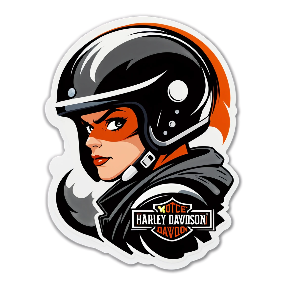 Harley-Davidson classic motorcycle, biker sticker, Harley-Davidson sticker