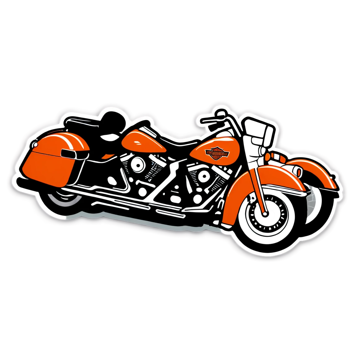 Harley-Davidson custom paint, biker sticker, Harley-Davidson sticker