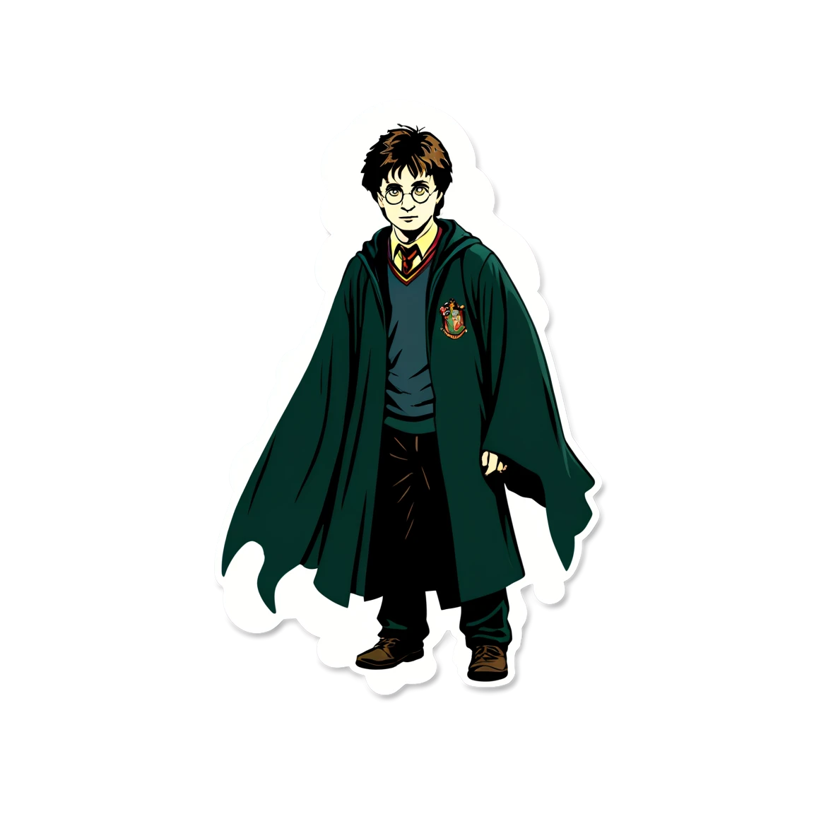 Harry with Hogwarts robe, Harry Potter sticker