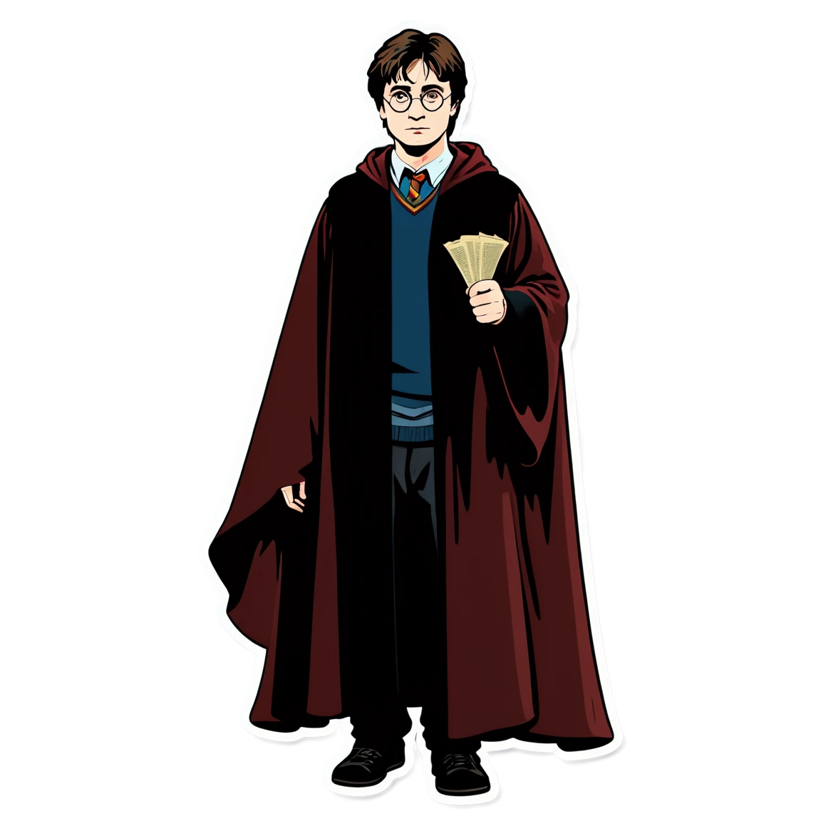 Harry with Hogwarts robe, Harry Potter sticker