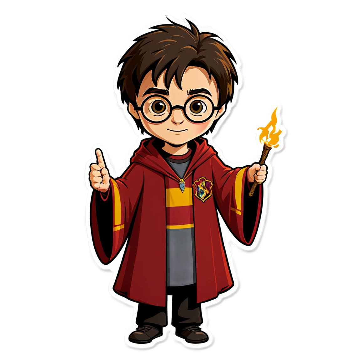 Harry with Hogwarts robe, Harry Potter sticker